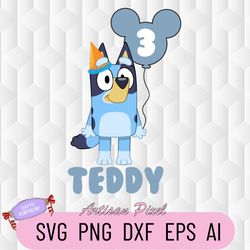 personalized bluey birthday svg, bluey birthday svg, cant stop dancing bluey svg, funny bluey svg, bluey bingo matching