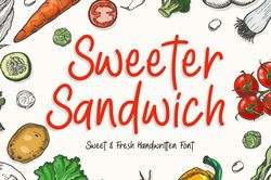 sweeter sandwich handwritten trending fonts - digital font