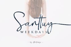 weekdays santtuy trending fonts - digital font