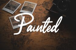 painted trending fonts - digital font