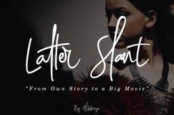 latter slant trending fonts - digital font