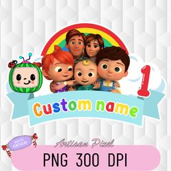 personalize the watermelon png, birthday cartoon characters png, birthday png for melon birthday party