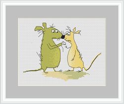 mice cross stitch pattern