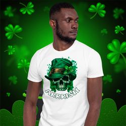 arrish irish skull in hat st.patrick;s day unisex t-shirt