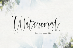 watercoral // natural script font trending fonts - digital font