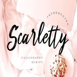 scarletty calligraphy brush trending fonts - digital font
