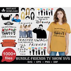 1000 friends svg bundle,friends tv show svg bundle,friends clipart,friends quote clipart,friends font svg, vector digita