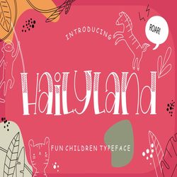 hailyland fun children typeface trending fonts - digital font