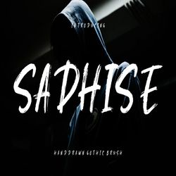sadhise handdrawn gothic brush trending fonts - digital font