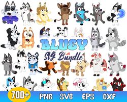 bluey heeler clipart bundle, bluey svg, bluey dog vector, bluey cartoon bundle svg, instant download