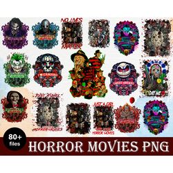 86 halloween horror movies characters bundle png printable, png files for sublimation designs digital download