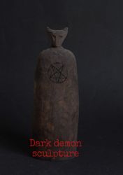 baphomet, satan, satanic statue, fallen angel, demon, lucifer, protection spell, magic altar