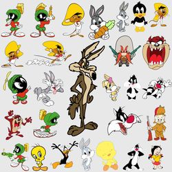 looney tunes bundle svg, looney tunes and tweety svg, looney tunes svg, png dxf eps file