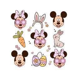 easter mickey and minnie mouse retro disney svg cutting files