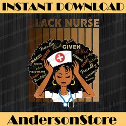 Black Nurse Black Girl Magic Strong For Black History Month Black History, Black Power, Black woman, Since 1865 PNG