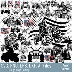 atv offroad svg bundle, us atv svg file, dirty 4 wheels, rzr atv svg, atv decal, offroad svg, atv clipart, atv motorcycl