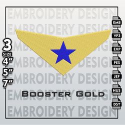 booster gold embroidery designs, booster gold logo embroidery files, dc comics machine embroidery pattern