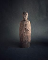 santa muerte dark goddess horror statue wooden figurine goddess of death hand carved meditation altar primitive doll