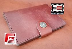 leather wallet template - leather wallet pattern - diy - pdf pattern - digital wallet