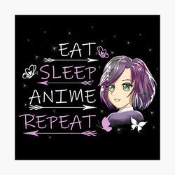 cute anime girl png eat sleep anime repeat