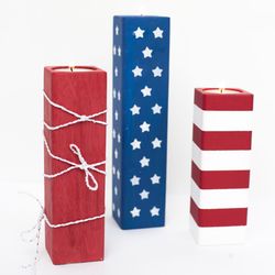 4th of july decorations candle holder set beautiful