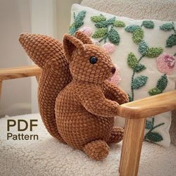 crochet squirrel pattern forest animal amigurumi pdf tutorial