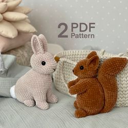 Crochet Pattern Big Bunny And Squirrel 2 Pdf