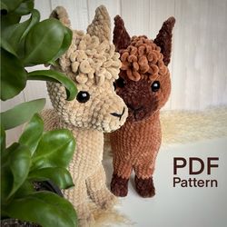 crochet alpaca lama pattern realistic pdf tutorial