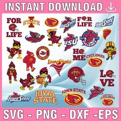 28 files iowa state cyclones svg bundle, ncaa teams svg, ncaa svg, sport bundle instant download