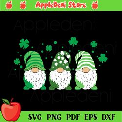 cute gnomes holding shamrock svg, patrick svg, st patrick's day svg