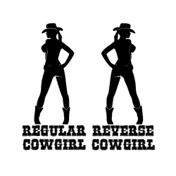 reverse cowgirl regular cowgirl svg graphic designs files