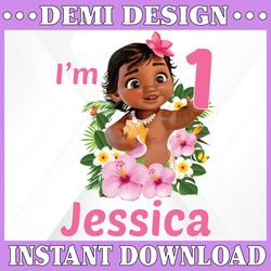 personalized name and ages, moana birthday girl png digital file birthday girl moana family baby girl png moana princess