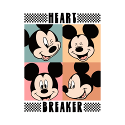 heartbreaker valentine's day mickey mouse svg cutting files