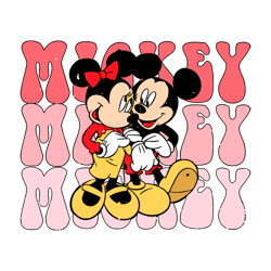 mickey and minnie valentines day disney couple svg file