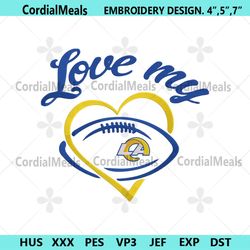 love my los angeles rams embroidery design file download