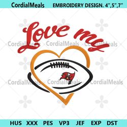 love my tampa bay buccaneers embroidery design file download