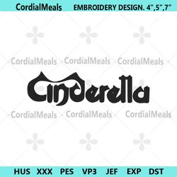 cinderella logo rock band embroidery design download file