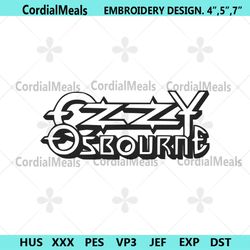 ozzy osbourne logo rock band embroidery design download file