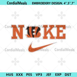 nike cincinnati bengals swoosh embroidery design download