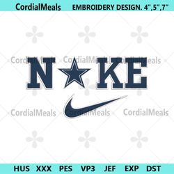 nike dallas cowboys swoosh embroidery design download