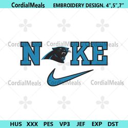 nike carolina panthers swoosh embroidery design download