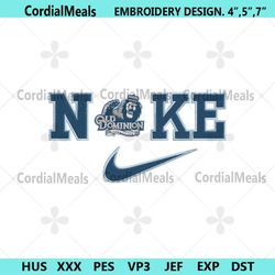 nike old dominion monarchs swoosh embroidery design download file