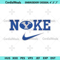 nike byu cougars logo ncaa embroidery design file