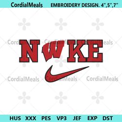 nike wisconsin badgers swoosh embroidery design download file