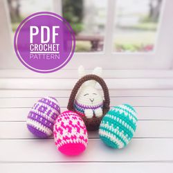 easter decoration crochet pattern. easter basket handmade. easter bunny. easter egg. diy easter gift.toystaty