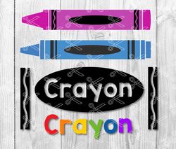 crayons bundle svg, crayon svg, school crayons svg, crayon monogram svg, png dxf eps file