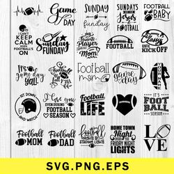 football bundle svg, football svg, football quotes svg, sport svg, png eps file