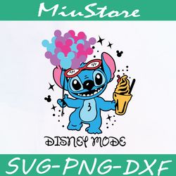 funny stitch disney mode svg, stitch with balloon and ice cream svg,png,dxf,clipart,cricut