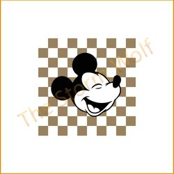 mickey checkered disney vintage svg graphic designs files