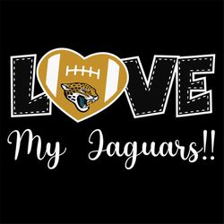 love my jaguars svg, cricut file, clipart, nfl svg, jacksonville jaguars heart svg, sport svg, football svg, love footba